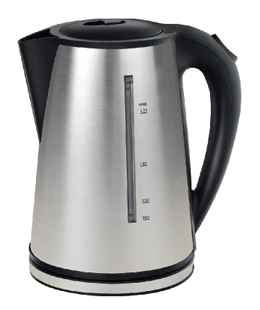 1.7L stainless steel water kettle with cool touch body 