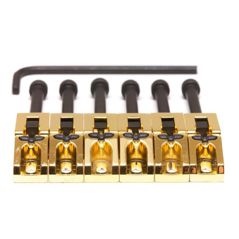 PG-0080-G6 : String Saver Floyd Rose Style Saddles - Gold 6 String