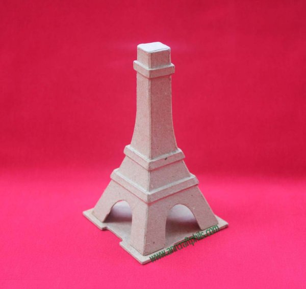 Paper Mache Eiffel Tower Tabletop Kraft