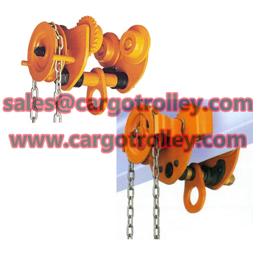 Hoist geared trolleys price list