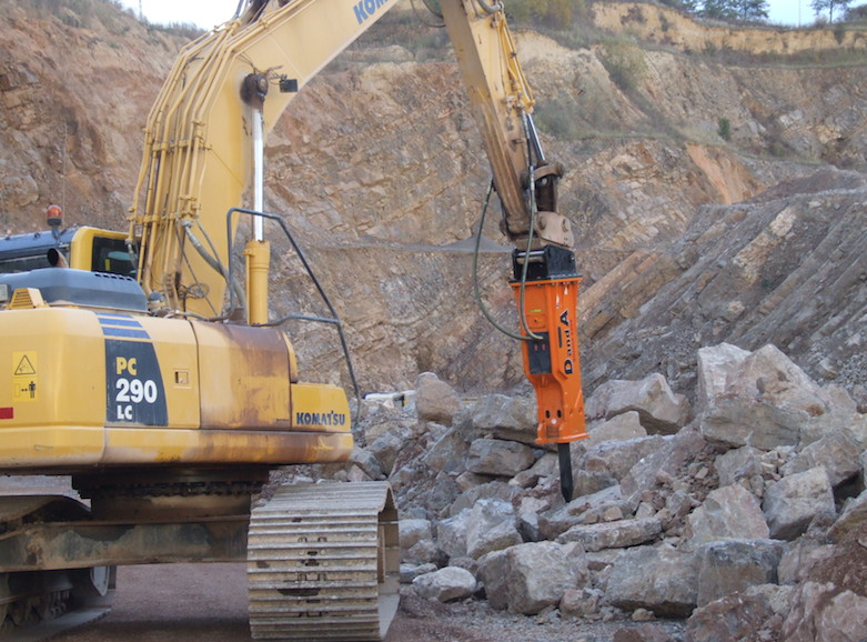 Hammers, hydraulic, quarrying