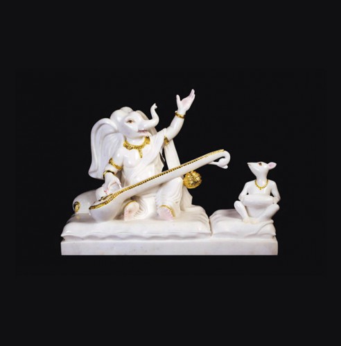 Handmade Marble Statue of Ganesha