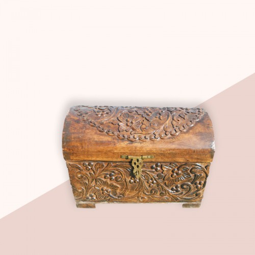 Rustic Wooden Handmade Jewellery Storage Box