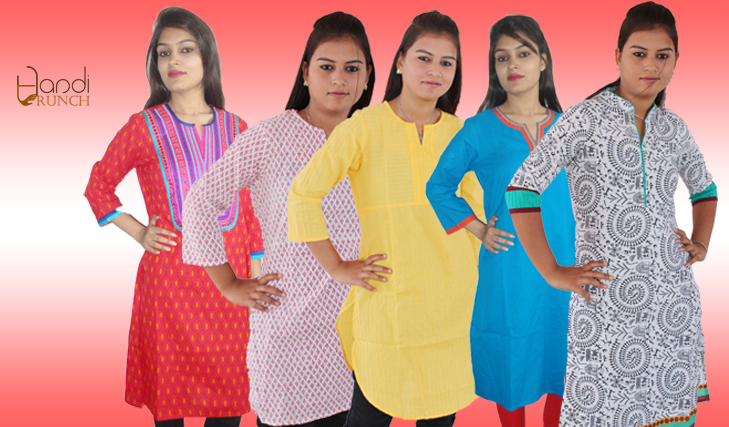 Indian Designer Cotton Kurtis for Women Online