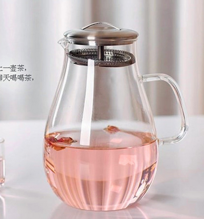 2L glass ice tea/tea leaf decanter