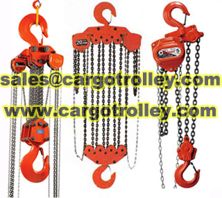 Chain pulley blocks price list and manual instruction