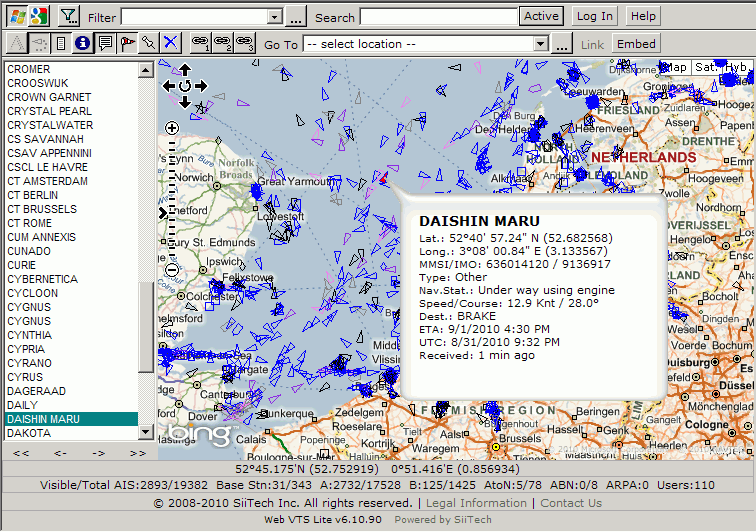 Servicii de monitorizare a traficului maritim