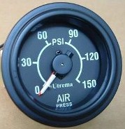  Utrema Auto Mechanical Dual Needle Air Pressure Gauge 2-1/16