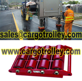 Moving roller skids applied on moving and handling works