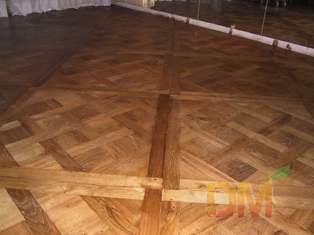 Factory made antique hardwood parquetry floors