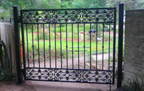 Fences or posts, ornamental iron or steel