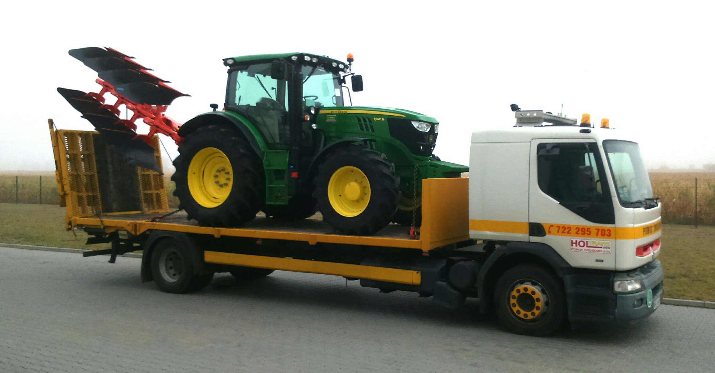 Transportation of agricultural equipment