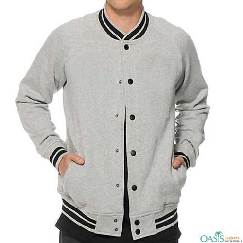 CLASSIC GREY VARSITY JACKET