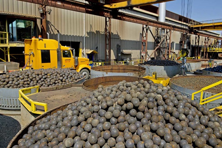 Moly-Cop Canada grinding balls ready for delivery to the mines.