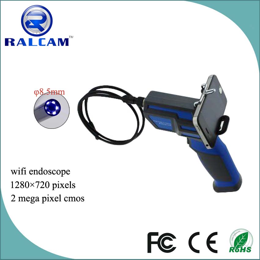 8.5mm Camera 6~10cm DOF 2MP CMOS Sensor WIFI Endoscope Boroscope