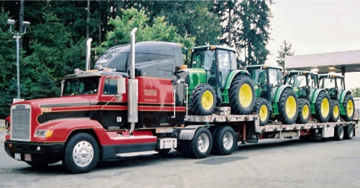 Transportation of agricultural equipment