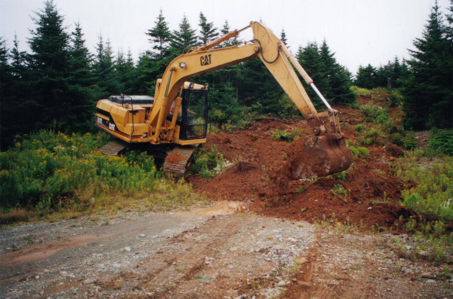 Access road construction work