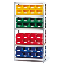 Walmark Wide Binning Bay Shelving - 32 x No.4 Bins - GC012202