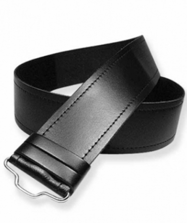 REAL BLACK LEATHER KILT BELT