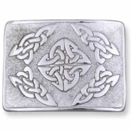 CELTIC SQUARE BELT BUCKLE CHROME