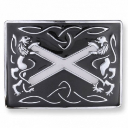 LION RAMPERT BLACK ENAMEL BUCKLE