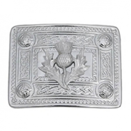 CELTIC BELT BUCKLE WITH THSITLE BADGE