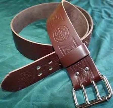 UTILITY KILT BELT EMBOSSED WITH CELTIC KNOT DESIGN