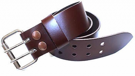 BROWN PLAIN LEATHER UTILITY KILT BELT