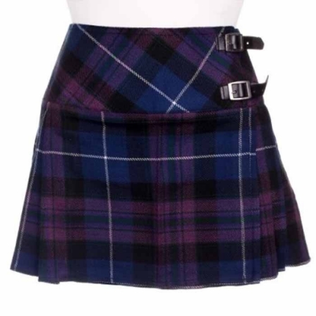 HONORD OF SCOTLAND TARTAN LADIES MINI BILLIE PLEATED KILT SKIRT