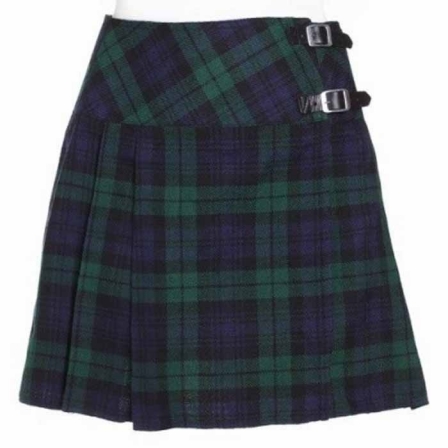 LADIES BLACK WATCH TARTAN SCOTTISH MINI BILLIE KILT