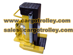 Hydraulic toe jack applications and details