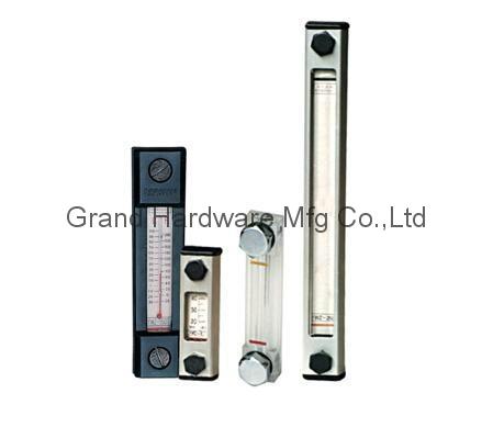 Hydraulic oil level indicator with level marks, oil level gauge with level marks