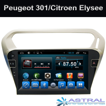 Quad Core Car Radio HD Video Player Citroen Elysee Peugeot 301 Factory/Manufacture/Wholesale