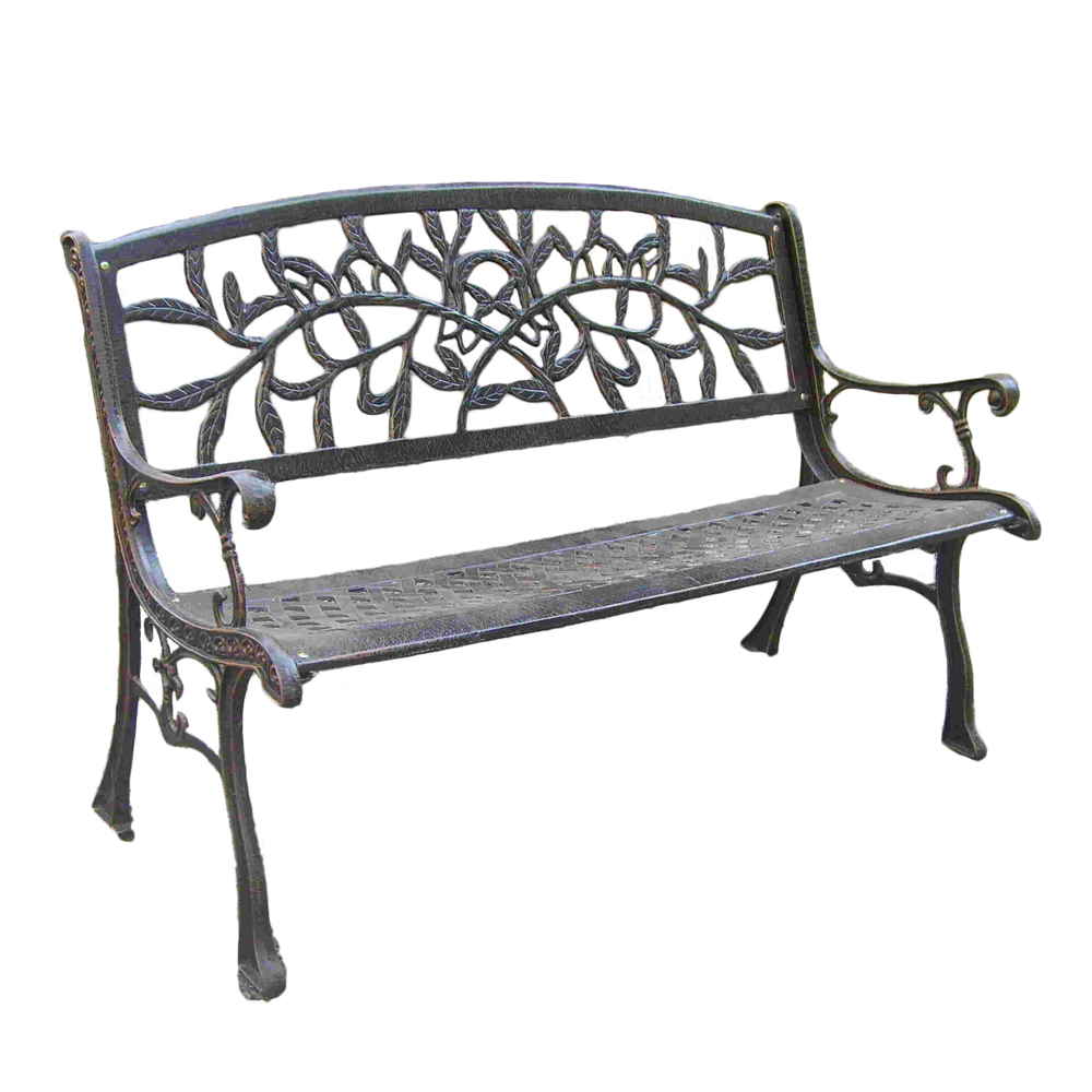 Heavy iron patio bench G263B