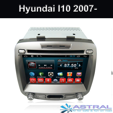 Vehicle GPS System Factory Price Car Dvd CD Player Hyundai I10 2012-2007