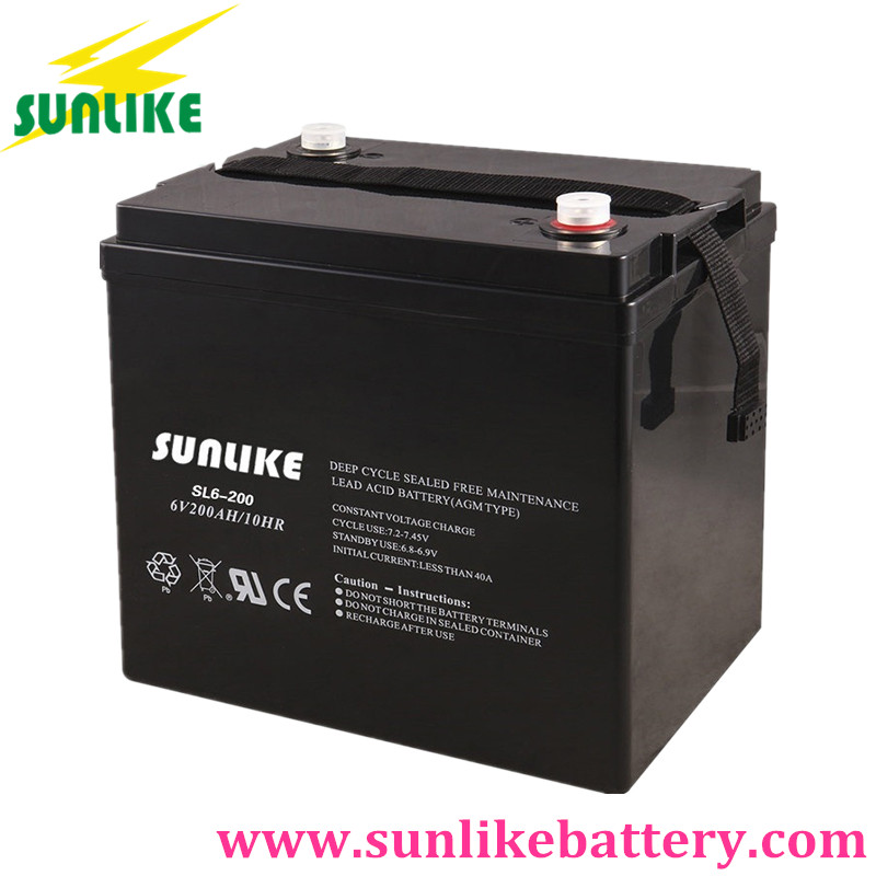 6V200ah AGM VRLA Power Deep Cycle Battery for UPS&Solar