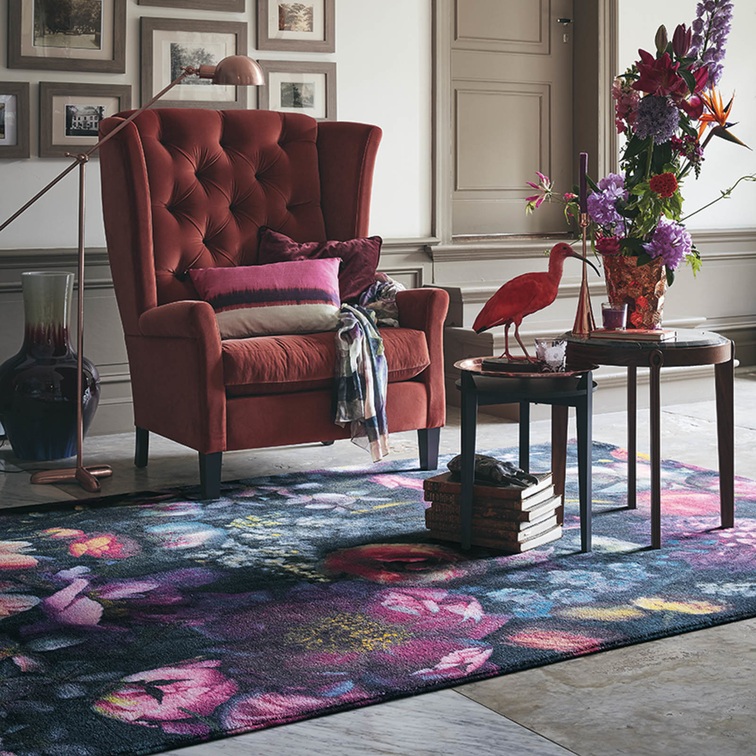 Shadow Floral Rugs 58005 by Ted Baker