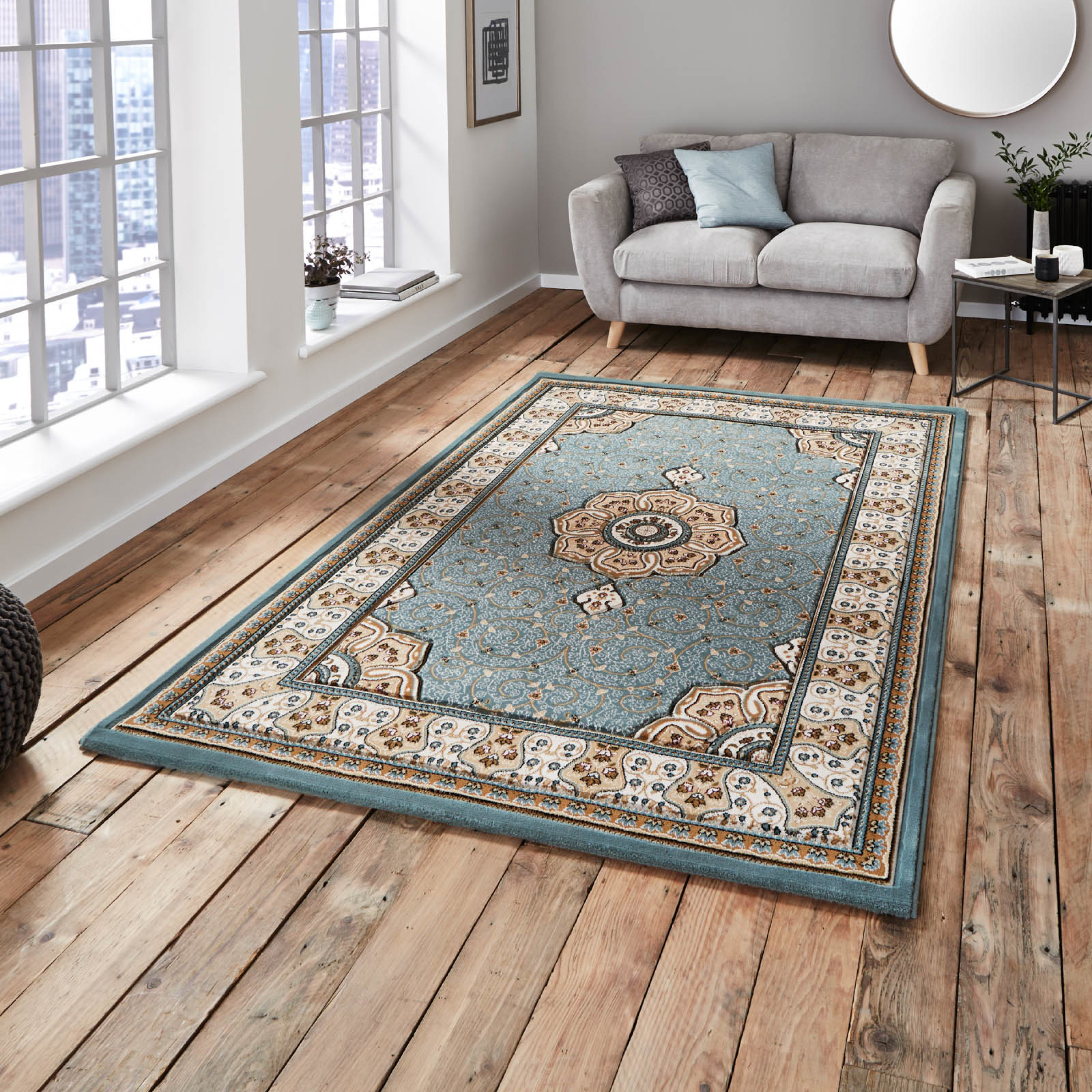 Heritage 4400 Rugs in Blue