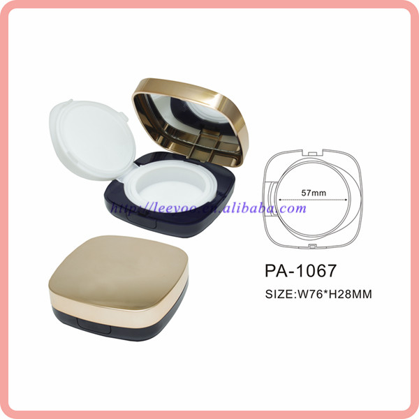 cosmetics packaging, square air cushion powder case, plastic packaging case