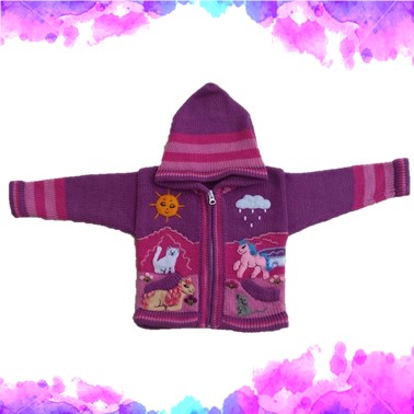 Universo Artesano - Cardigans for kids embroidered handmade arpillada