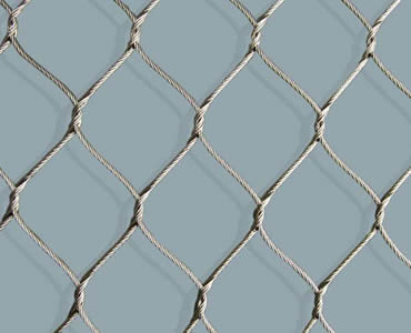 Stainless steel knotted rope mesh