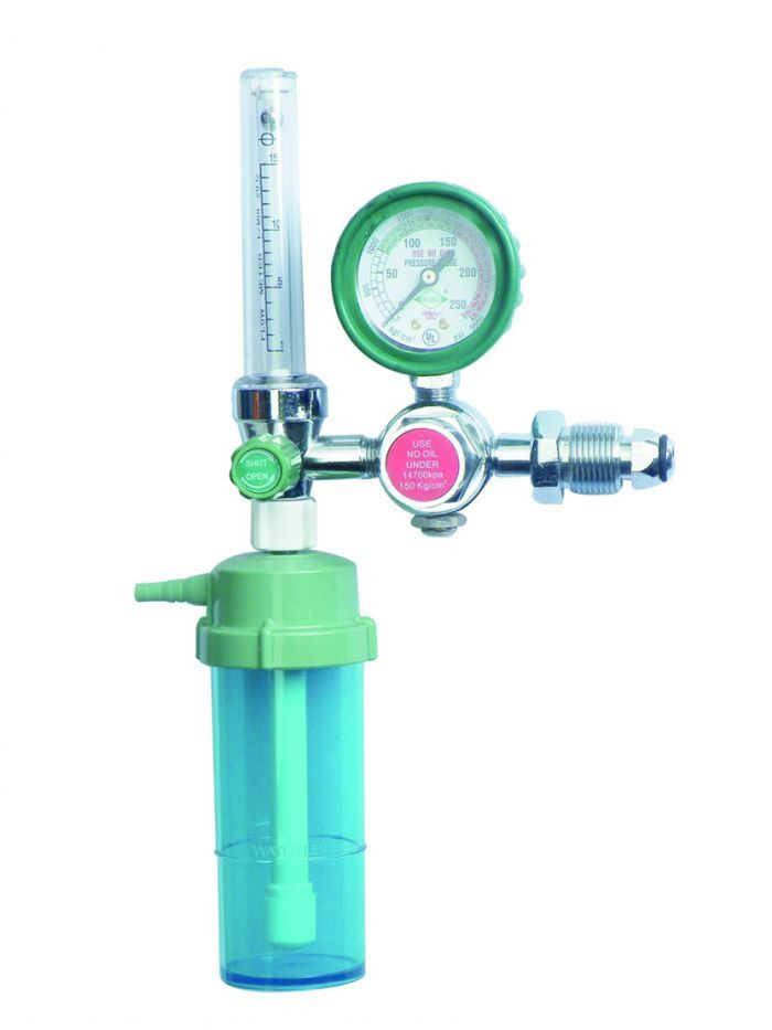 medical equipment oxygen regulator with flow meter 