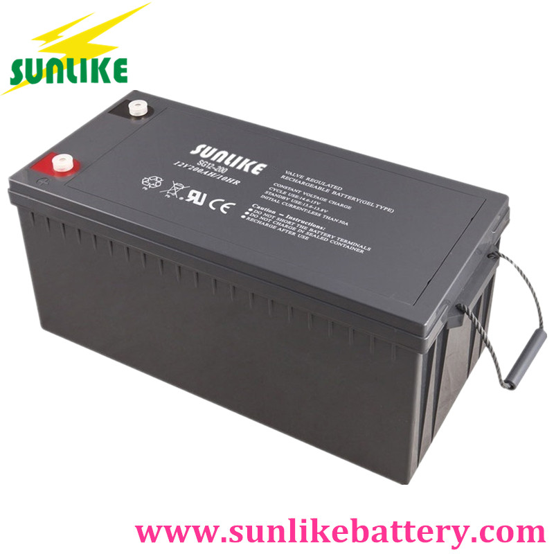 12V 200Ah Rechargeable Solar Power Gel UPS Battery 