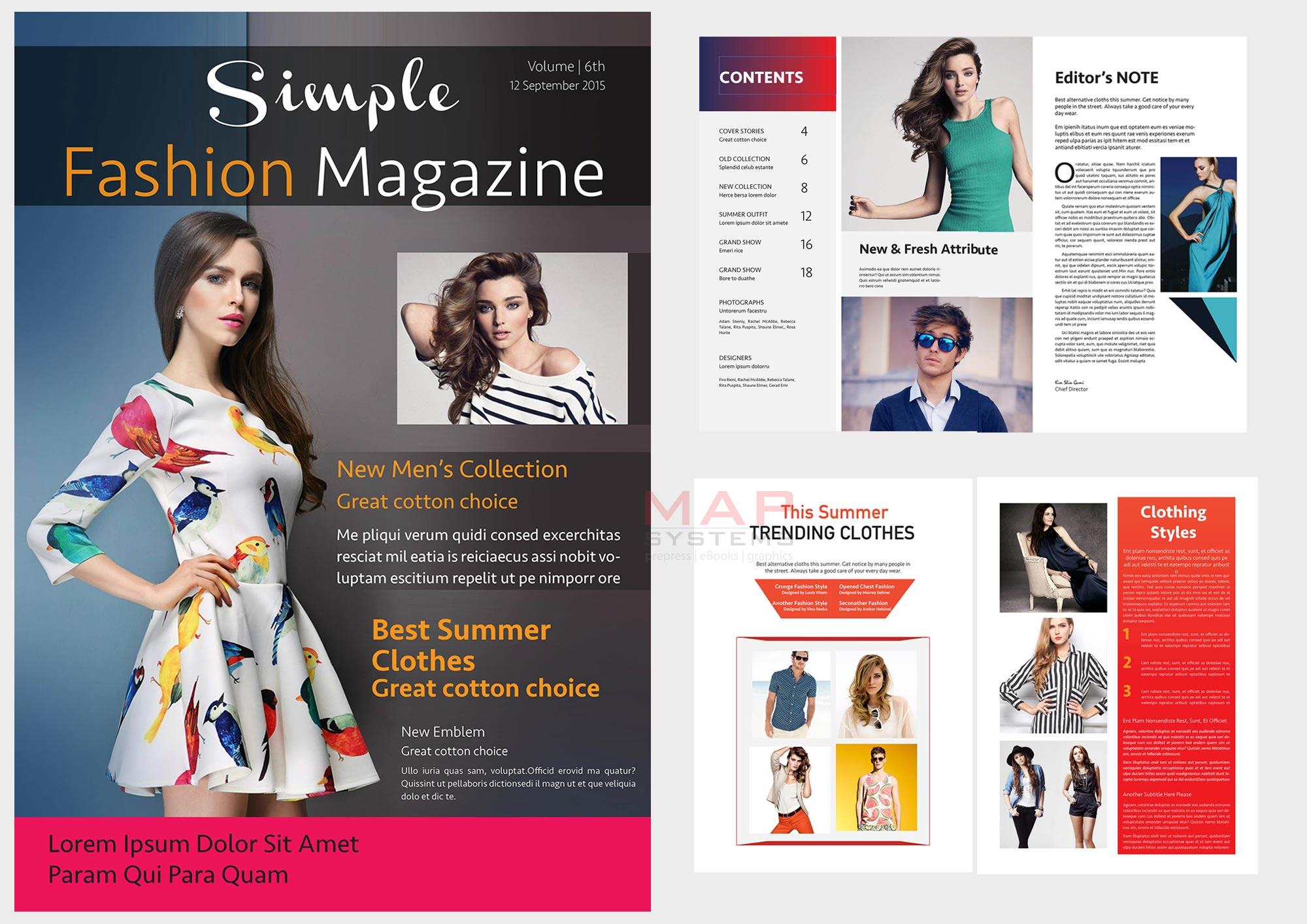 Magazine layout design services