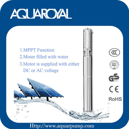  Brushless permanent magnet DC motor is filled with water solar submersible pump - 4SP2/5(Integrated Type)