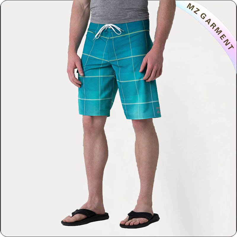 Men Plaid Bathing Trunks