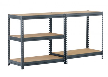 Warehouse storage racks Slotted Angle Shelves System boltless rivet shelving