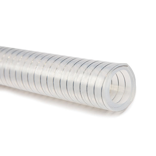 TYPE TSO-Transparent Stainless Steel Helix Reinforced Silicone Hose