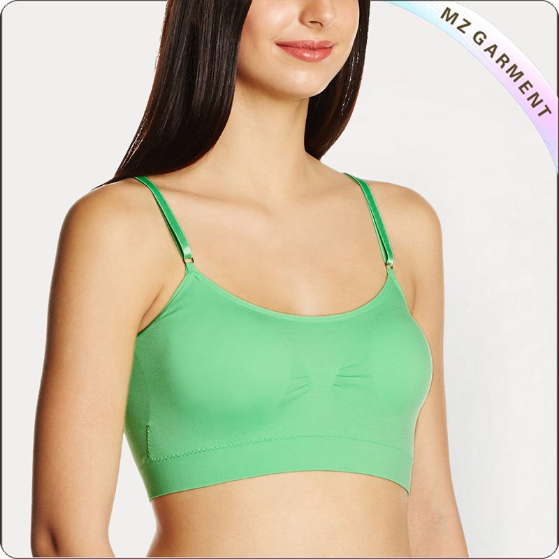 Women Greenery Gym Crop Top