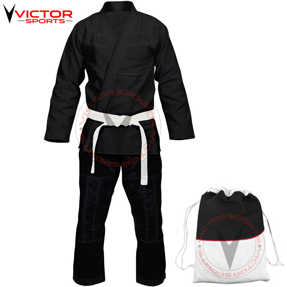 Black Brazilian Jiu Jitsu Uniform with free Bag And Belt